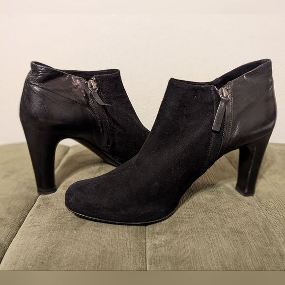 Roberto Del Carlo black leather and suede zipper booties Italy - Picture 10 of 10